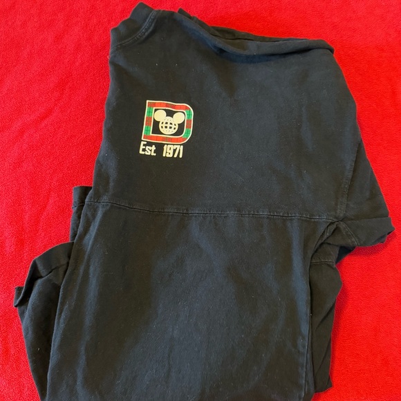 Walt Disney World Green & Red plaid Spirit Jersey size medium - Picture 5 of 6